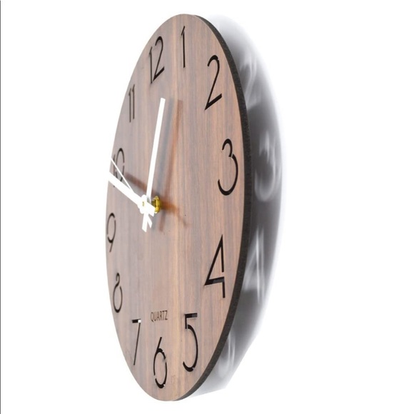 Wooden wall clock Big Vintage Numerals rustic - Picture 2 of 8